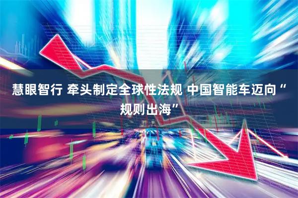 慧眼智行 牵头制定全球性法规 中国智能车迈向“规则出海”